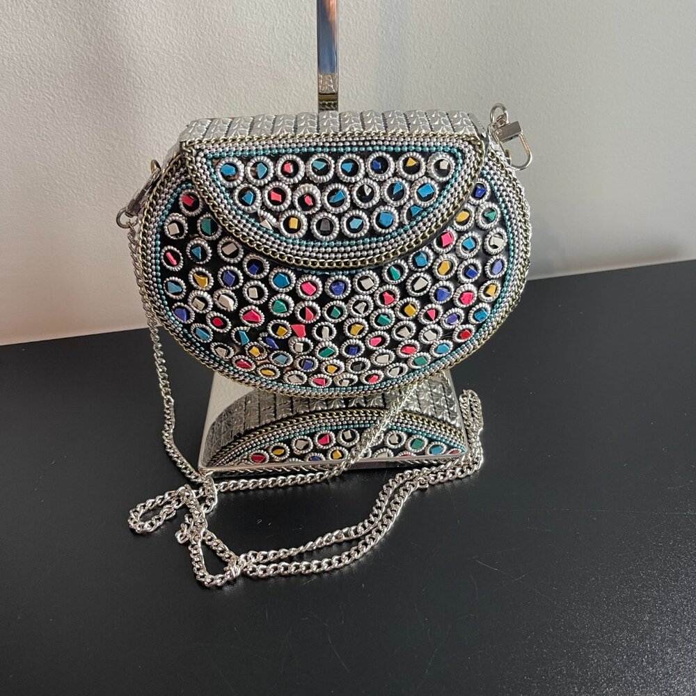 Ramla Hand-crafted Mosaic Clutch/Crossbody Bag - NWOT - Picture 3 of 6